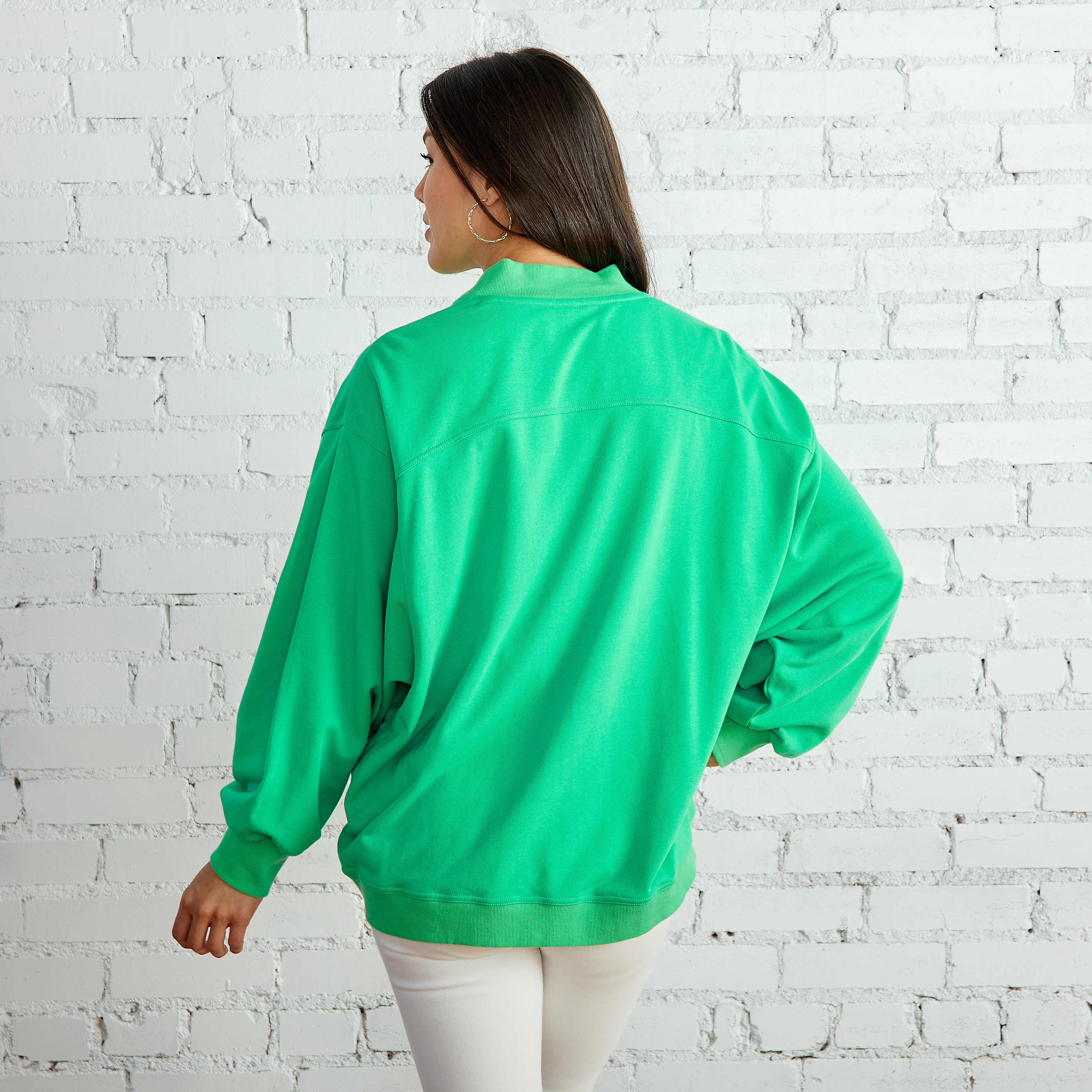 Caryn Lawn Coastal Cardigan Kelly Green