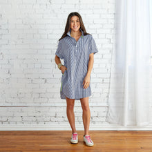 Load image into Gallery viewer, Jackie Dress Navy Gingham