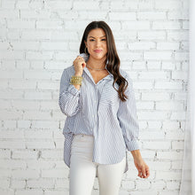 Load image into Gallery viewer, Caryn Lawn Lawn Shirt Grey