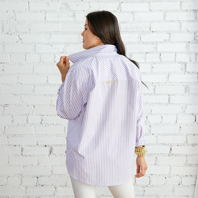 Caryn Lawn Lawn Shirt Lavender