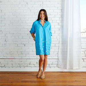 Celia Sequin Dress Aqua