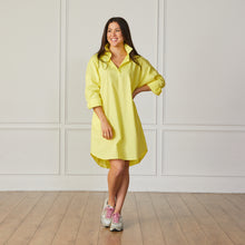 Load image into Gallery viewer, Preppy Dress Yellow Pink with Lavender Stars