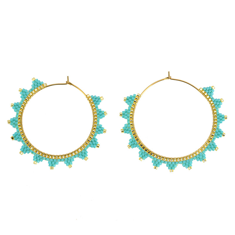 Caryn Lawn Kona Hoop Earring Turquoise