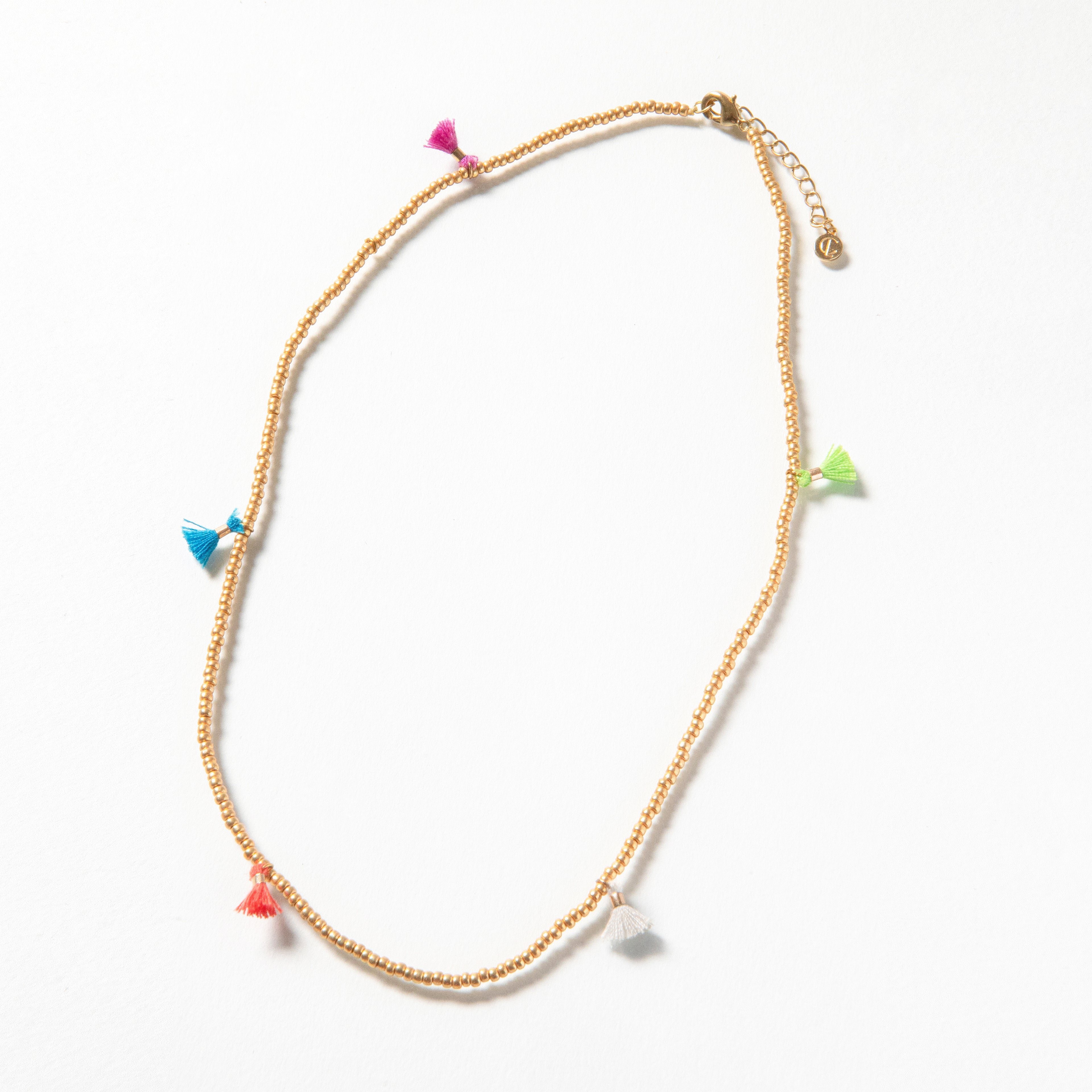 Caryn Lawn Tiny Tassel Necklace - Gold