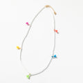 Caryn Lawn Tiny Tassel Necklace - White