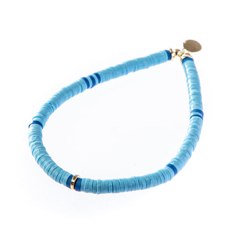 Seaside Skinny Bracelet- light blue