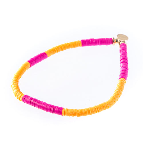 Seaside Skinny Bracelet- Pink/Orange