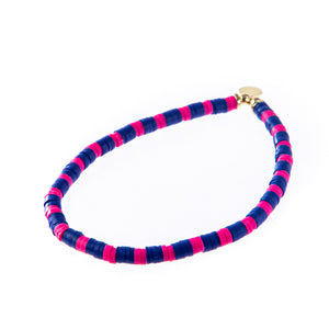 Caryn Lawn Seaside Skinny Bracelet- Preppy Pink & Navy