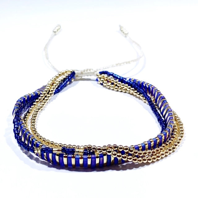 Caryn Lawn Supernova Multi Strand Bracelet - Navy