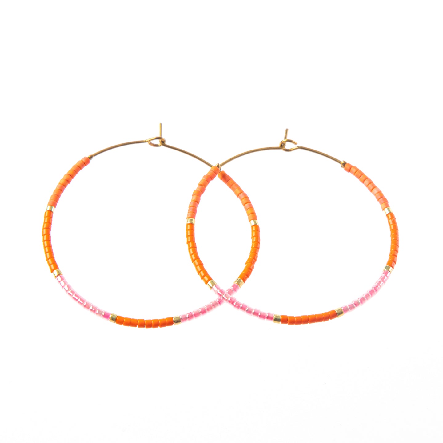 Caryn Lawn Baja Hoop Earring - Pink/Orange