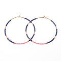 Caryn Lawn Baja Hoop Earring - Navy/Pink