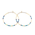 Caryn Lawn Baja Hoop Earring - Cream/Navy/light blue