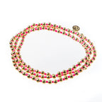 Caryn Lawn Bali Gold bead set of 3 - Pink