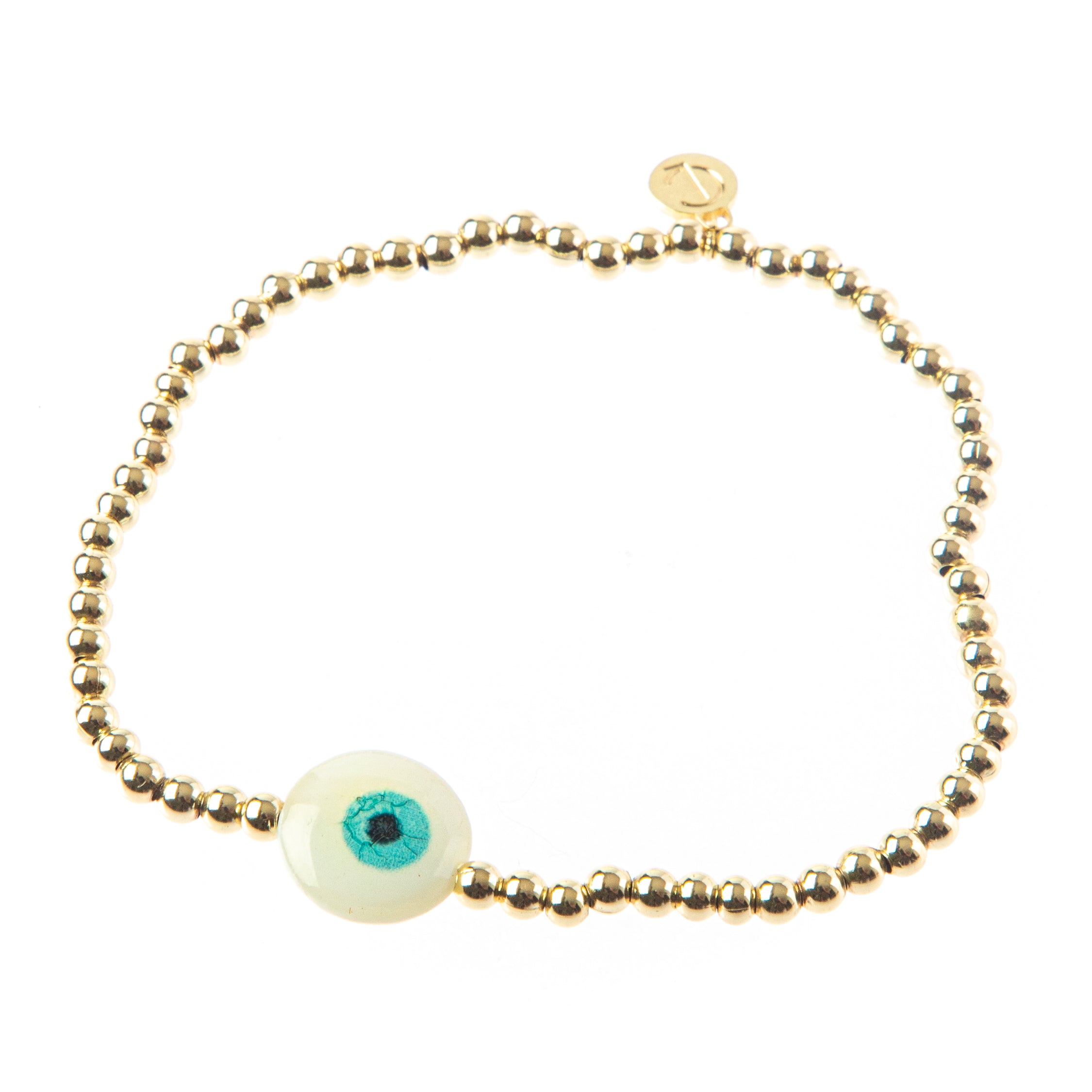 Caryn Lawn Gold Ball Evil Eye Bracelet