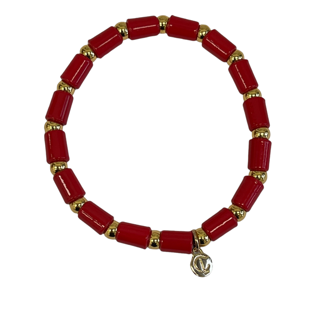 Caryn Lawn Poppy Bracelet- Red