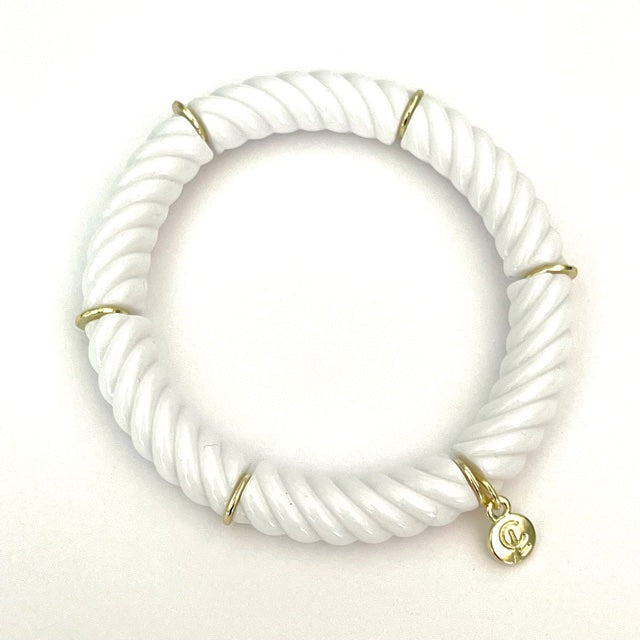 Caryn Lawn Palm Beach Swizzle Bracelet White