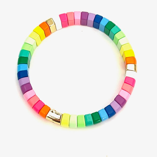 Caryn Lawn Tube Tile Rainbow Bright