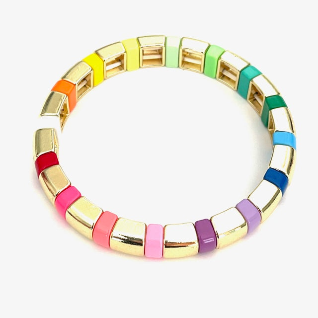 Caryn Lawn Tube Tile Gold Multi