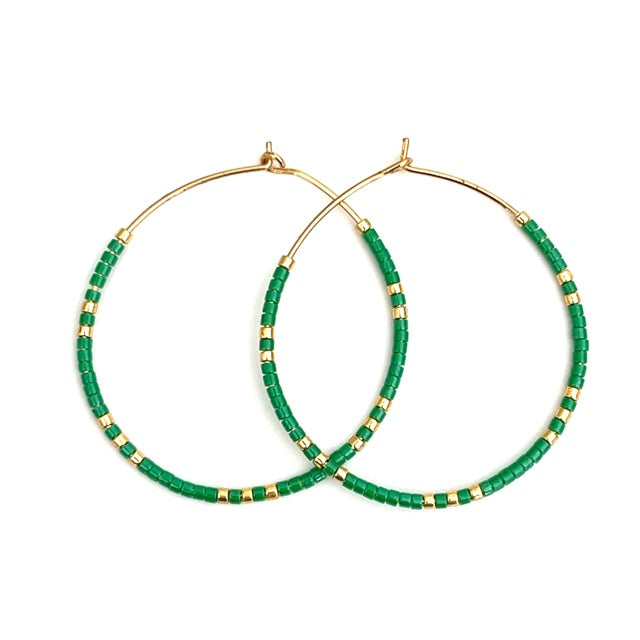 Caryn Lawn Baja Hoop Emerald