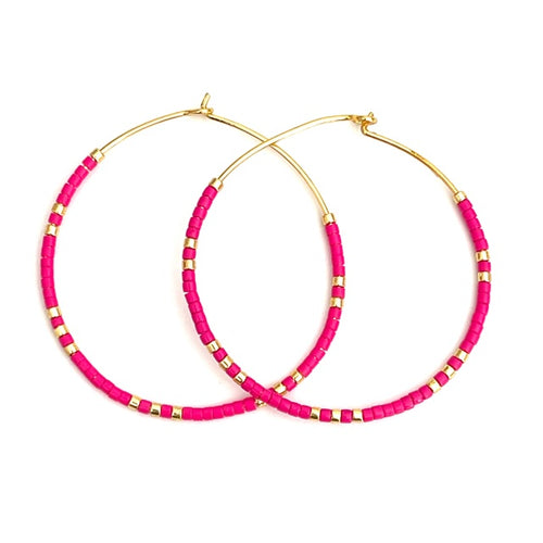 Caryn Lawn Baja Hoops Hot Pink