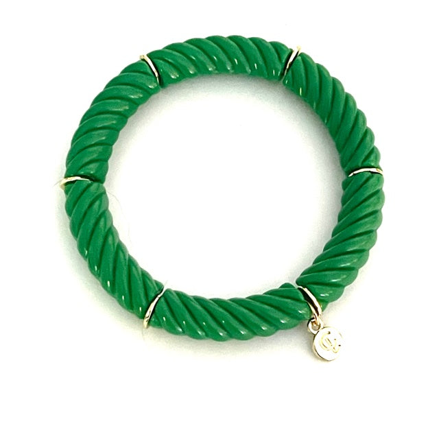 Caryn Lawn Palm Beach Swizzle Bracelet Kelly Green