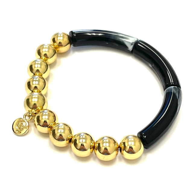 Caryn Lawn Palm Beach Gold Ball Black Marble