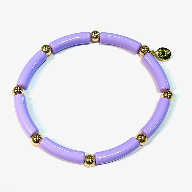 Caryn Lawn Skinny Mini Ball Enamel Bracelet Lavender