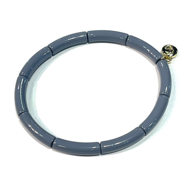 Caryn Lawn Skinny Mini Enamel Bracelet Smoke