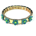 Caryn Lawn Flower Tile Bracelet Turquoise