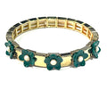 Caryn Lawn Flower Tile Bracelet Hunter