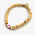 Caryn Lawn Seaside Thick Neutral Heart Bracelet