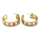 Caryn Lawn Flower Hoop Earring