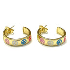 Caryn Lawn Smiley Face Hoop Earring