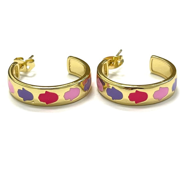 Caryn Lawn Hamsa Hoop Earring