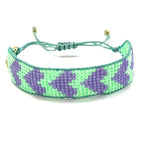 Caryn Lawn Friendship Bracelet Mint/Lavender
