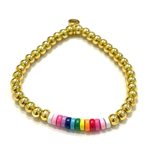 Colorful Gold Ball Bracelet