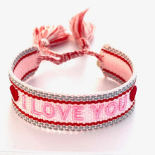 Load image into Gallery viewer, I Love You Woven Friendship Bracelet
