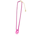 Caryn Lawn Enamel Tab Necklace Fuchsia