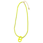 Caryn Lawn Enamel Tab Necklace Neon