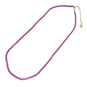 Enamel Chain Necklace- Lavender
