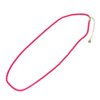 Caryn Lawn Enamel Chain Necklace - Hot Pink