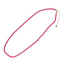 Load image into Gallery viewer, Caryn Lawn Enamel Chain Necklace - Hot Pink