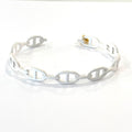 Caryn Lawn Enamel Link Cuff White