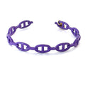 Caryn Lawn Enamel Link Cuff Purple