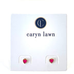 Caryn Lawn Teeny Tiny Heart Earring Hot Pink