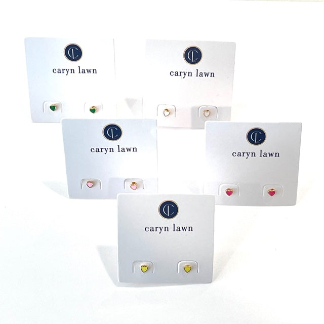 Caryn Lawn Teeny Tiny Heart Earring Canary