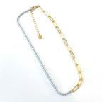 Caryn Lawn Duo Enamel Chain White