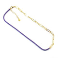 Caryn Lawn Duo Enamel Chain Purple