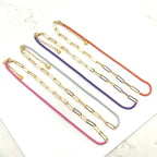 Caryn Lawn Duo Enamel Chain Orange