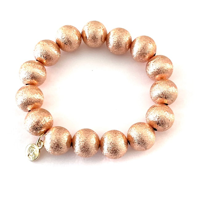 Caryn Lawn Romi Textured Ball Bracelet Rose Gold